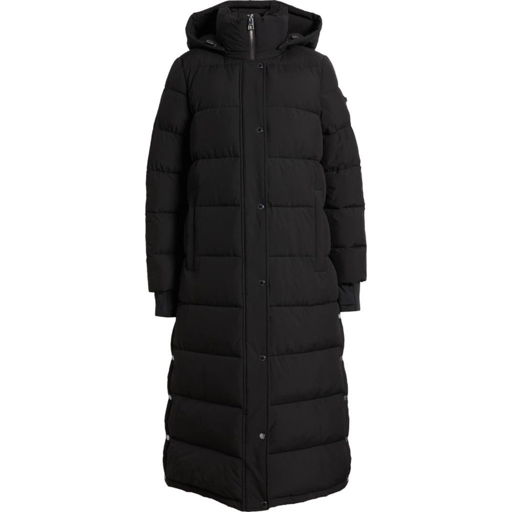 BCBGMXZRIA Women's Black puffer Long Puffer Coat - Picture 4 of 5